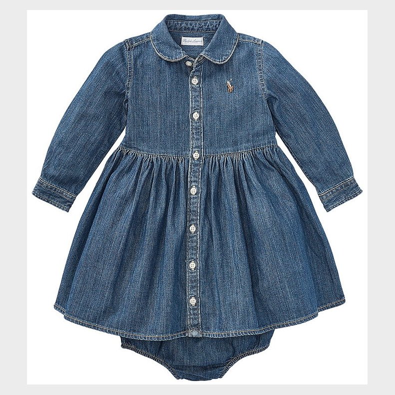 Polo Ralph Lauren Kjole m. Bloomers - Denim - Indigo