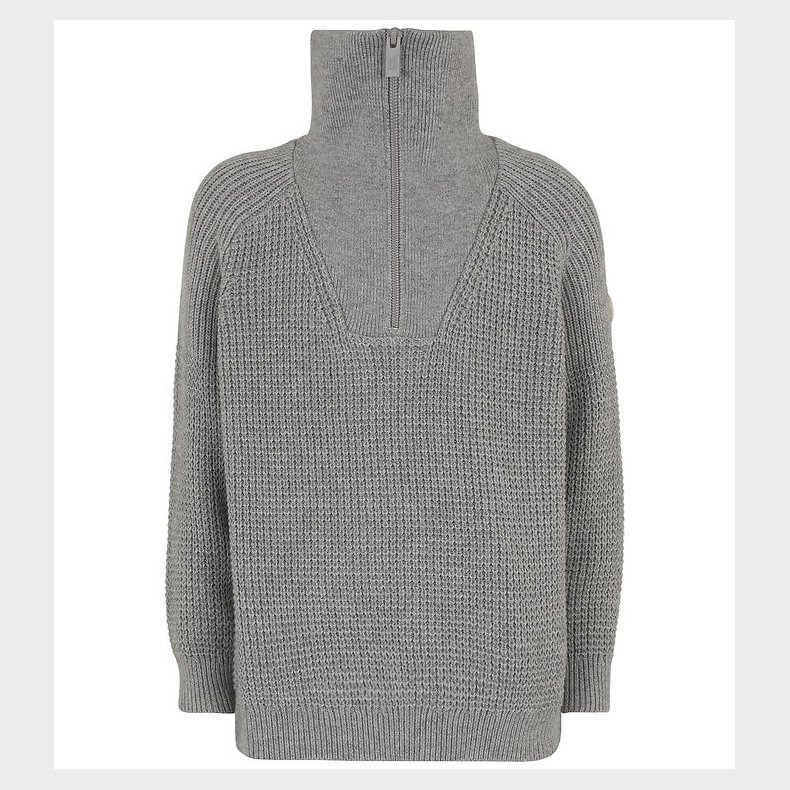 Emporio Armani Bluse - Strik - Uld - Light Grey Melange