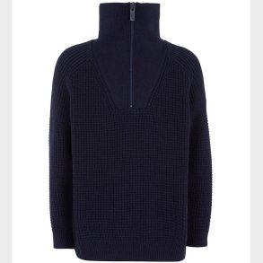 Emporio Armani Bluse - Strik - Uld - Blue Navy