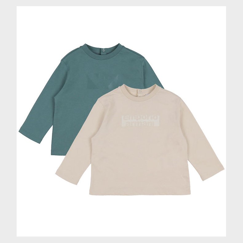 Emporio Armani Bluse - 2-Pak - Frensh Oak/Silver Pine