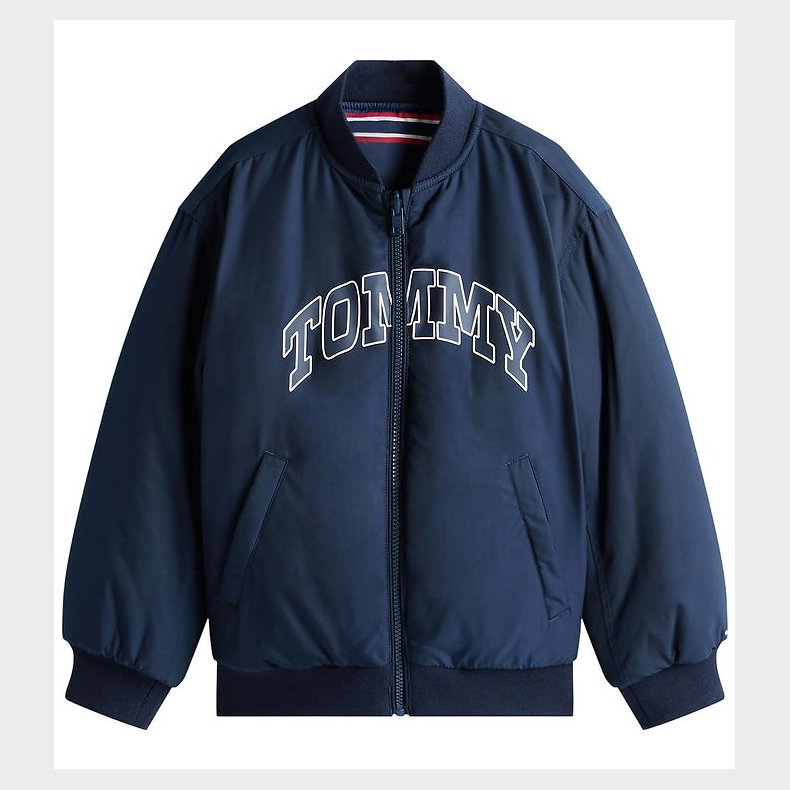 Tommy Hilfiger Dynejakke - Vendbar - Dark Night Navy