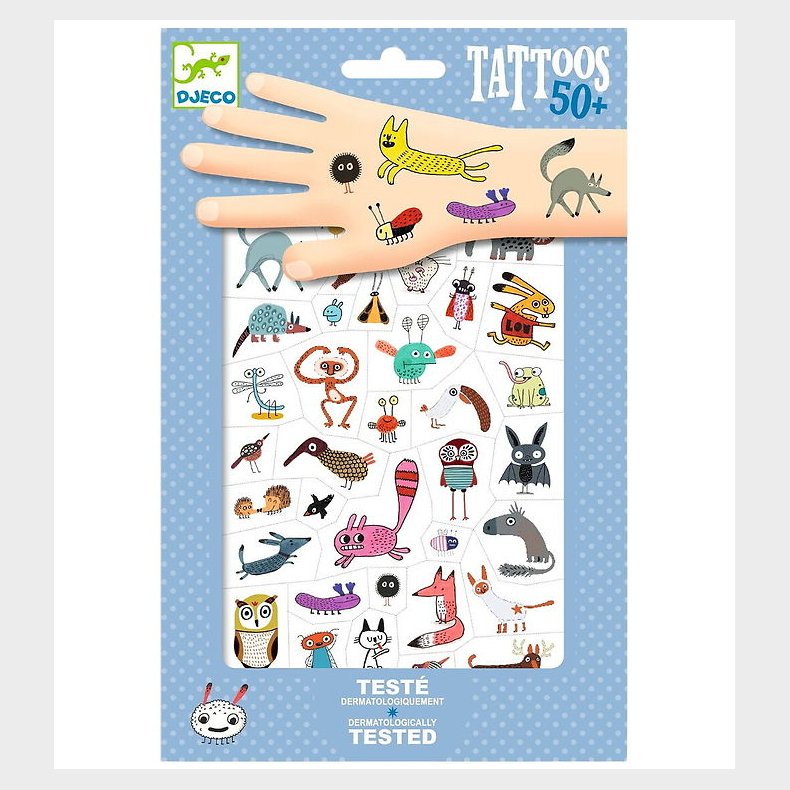 Djeco Tatoveringer - Little Critters - 50+ Tatoveringer