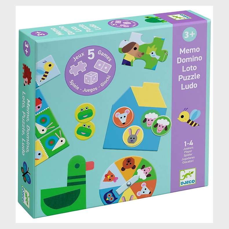 Djeco Spil - 5 spil - At The Farm