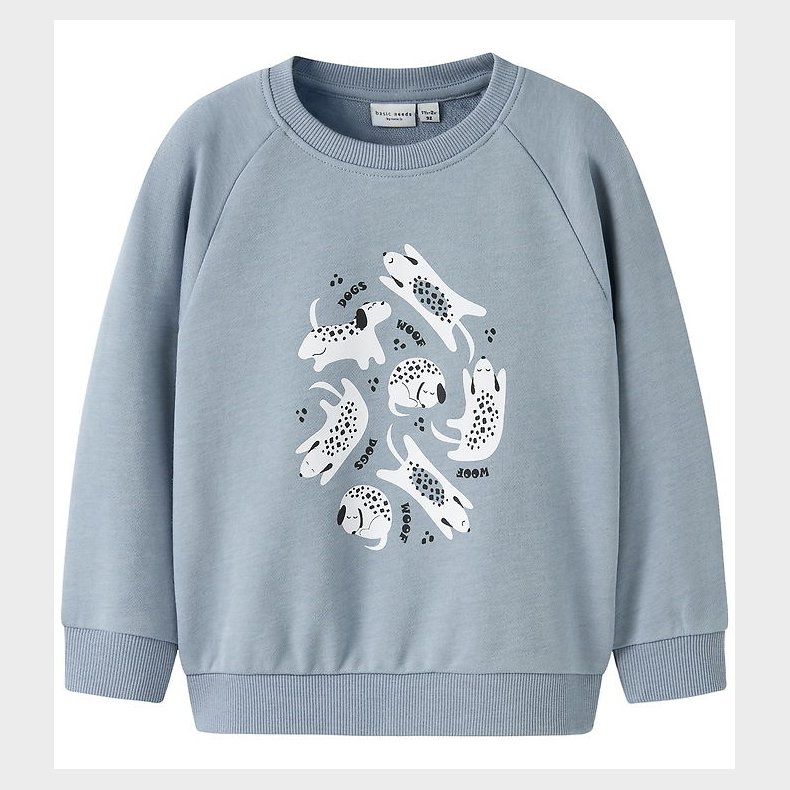 Name It Sweatshirt - NmmVion - Dusty Blue/Dogs