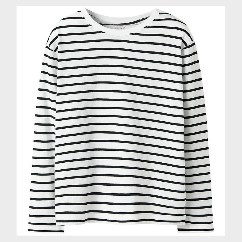 Name It Bluse - NkfLeslie - Black/Bright White