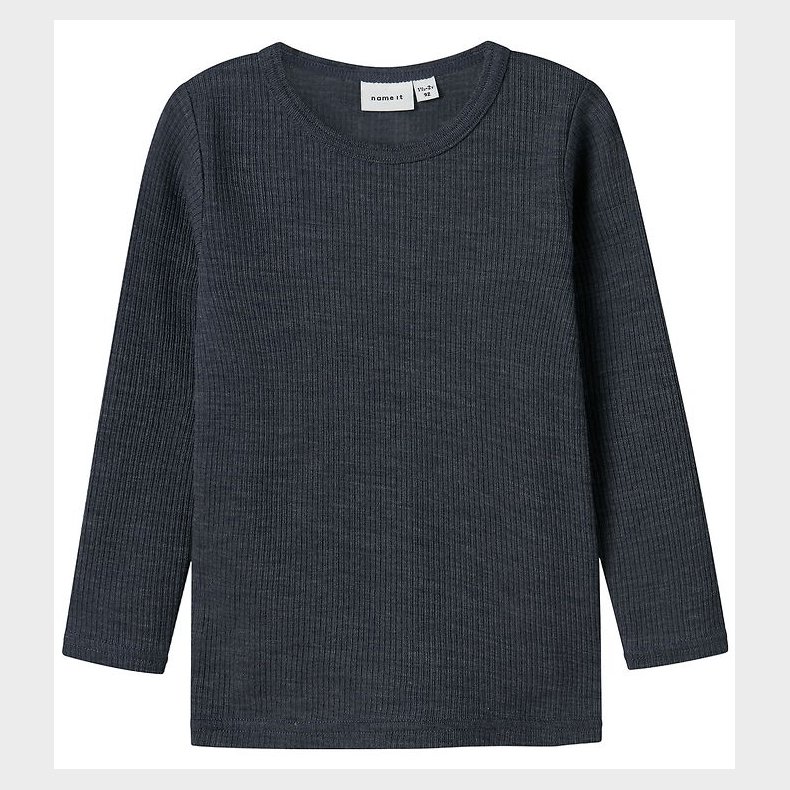 Name It Bluse - Uld - Rib - Noos - NmnWax - Ombre Blue
