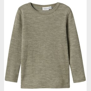 Name It Bluse - Uld - Rib - Noos - NmnWax - Dried Sage