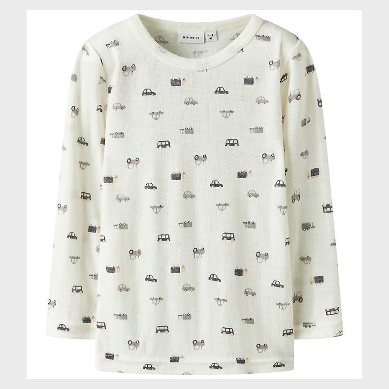 Name It Bluse - Uld - Noos - NmmWang - Snow White/Small Cars