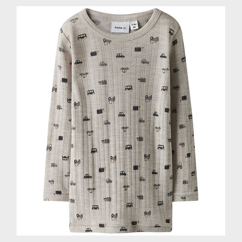 Name It Bluse - Uld - Noos - NmmWang - Nacreous Cloud/Small Cars