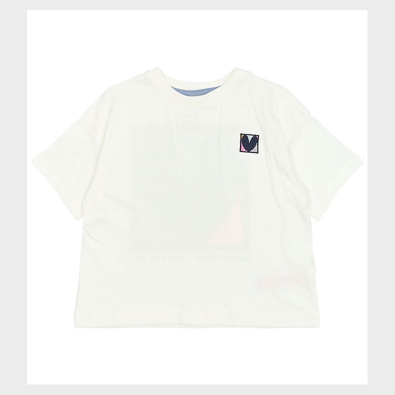 The New T-shirt - TnPerley - Cloud Dancer m. Hjerte