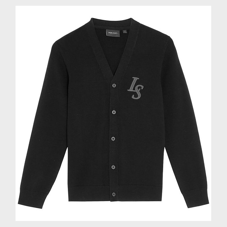 Lyle & Scott Cardigan - Strik - Monogram - Jet Black