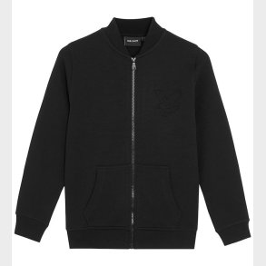 Lyle & Scott Cardigan - Embossed Eagle - Jet Black