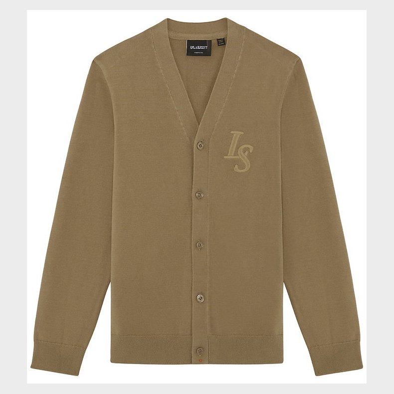 Lyle & Scott Cardigan - Strik - Monogram - Tigers Eye