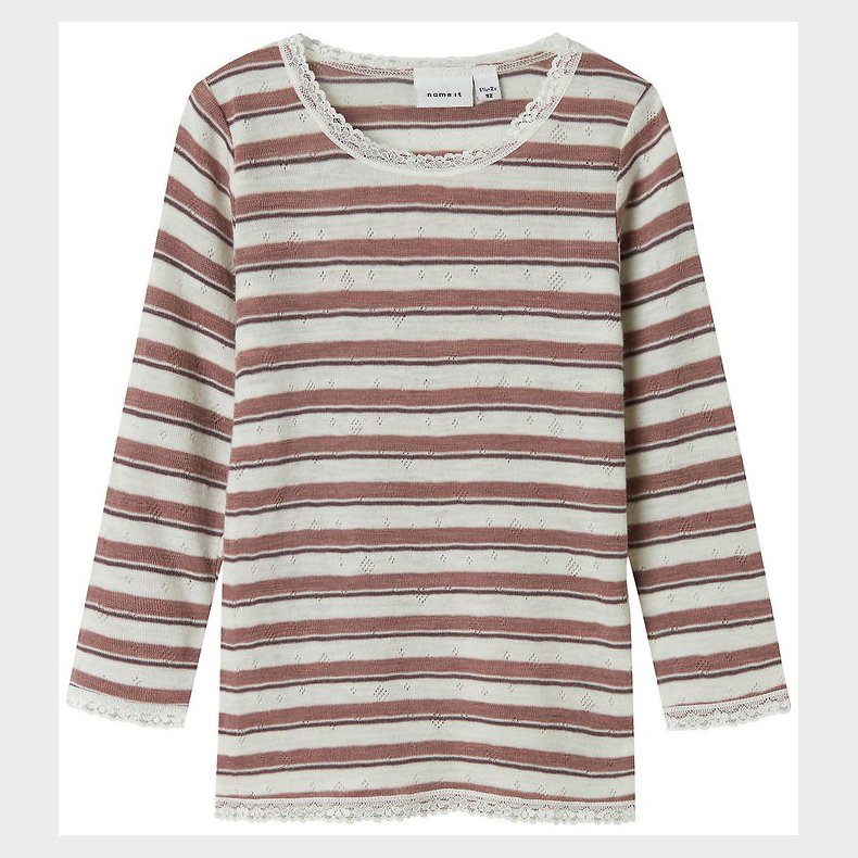 Name It Bluse - Uld - Noos - NmfWang - Antler/Snow white