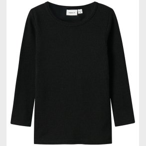 Name It Bluse - Uld - Rib - NmnWax - Black