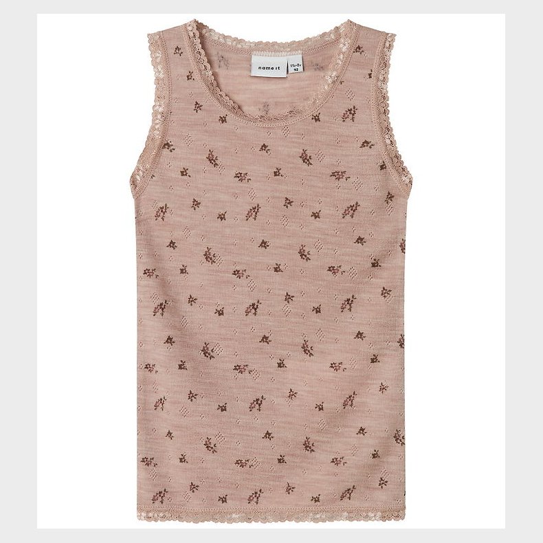 Name It Tanktop - Uld - NmfWang - Shadow Gray/Small flowers