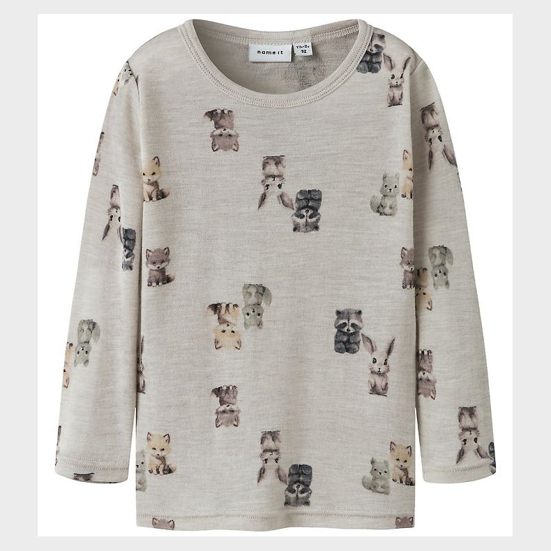Name It Bluse - Uld - NmmWang - Nacreous Cloud/Forest animals