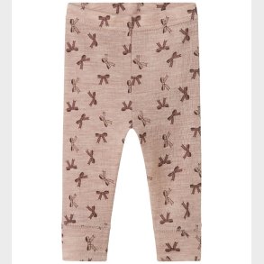 Name It Leggings - Uld - NbfWang - Shadow Gray/Bows