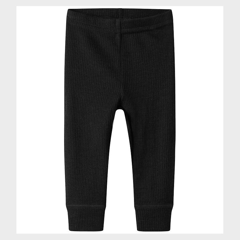 Name It Leggings - Uld - Rib - Noos - NbnWax - Black