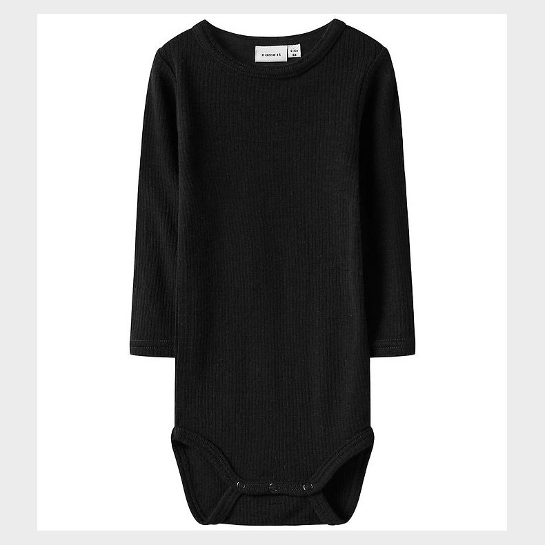 Name It Body l/ - Uld - Noos - Rib - NbnWax - Black