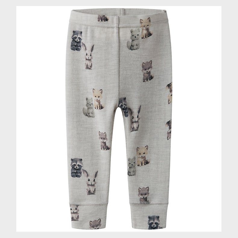 name It Leggings - Uld - NbmWang - Micro Chip/Forest animals