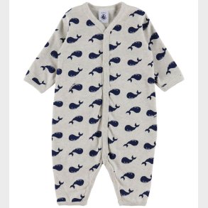 Petit Bateau Natdragt - Beige Melange m. Hval