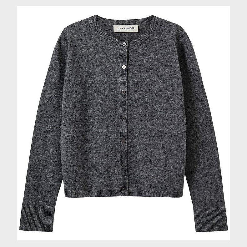 Sofie Schnoor Cardigan - Strik - Cissesy - Dark Grey Melange