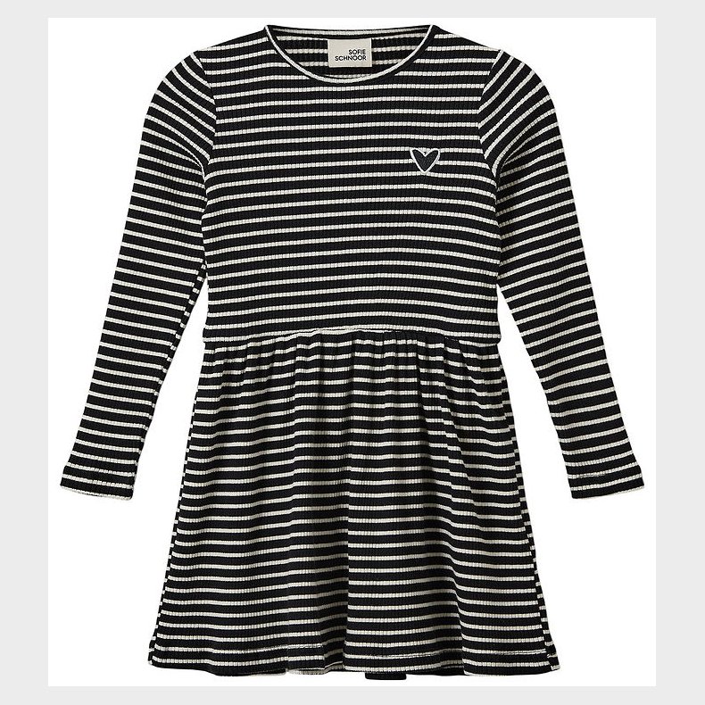 Sofie Schnoor Kjole - Rib - Berrask - Black Striped