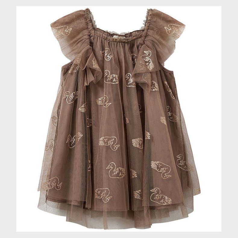 Sofie Schnoor Kjole - Blossomsk - Brun m. Glitter