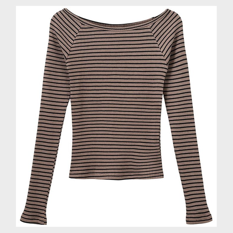 Sofie Schnoor Bluse - Rib - Soma - Brown Striped