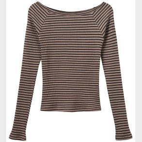 Sofie Schnoor Bluse - Rib - Soma - Brown Striped
