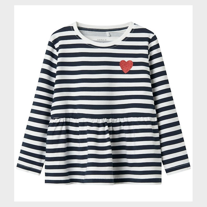 Name It Bluse - NmfLiona - Navy Blazer/Brigth White