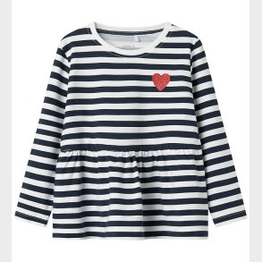 Name It Bluse - NmfLiona - Navy Blazer/Brigth White