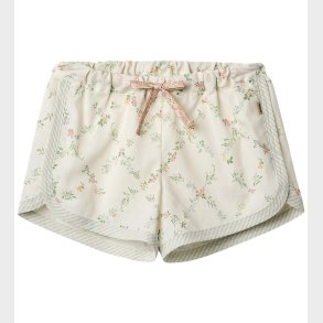 Wheat Shorts - Inger - Ivory Checked Flowers