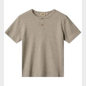 Wheat T-shirt - Rib - Lumi - Gravel Melange