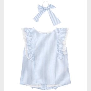 The New Top/Hrelastik - TnNalani - White Swan Striped m. Glimme