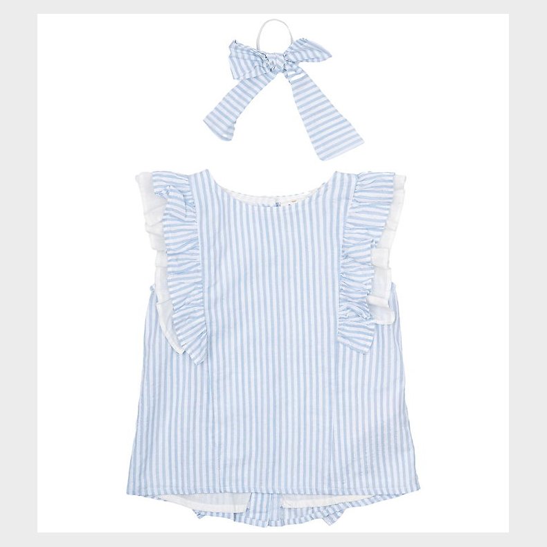 The New Top/Hrelastik - TnNalani - White Swan Striped m. Glimme