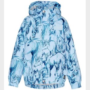 Molo Regnjakke - Waiton - Sky Blue Horses