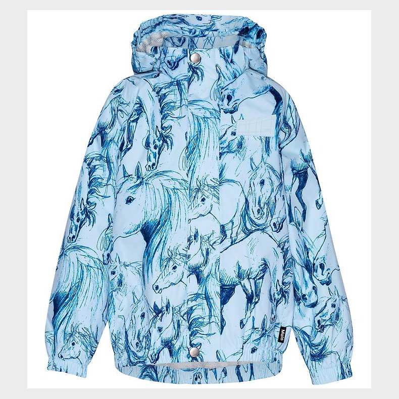 Molo Regnjakke - Waiton - Sky Blue Horses