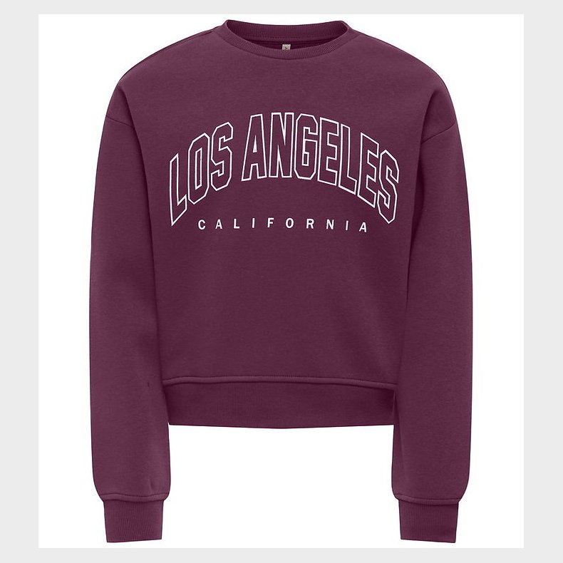 Kids Only Sweatshirt - KogSweat - Mauve Wine/Los Angeles - Calif