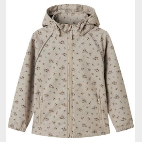 Name It Softshell m. Fleece - NkfAlfa08 - AOP -Pure Cashmere/Bou