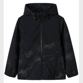Name It Softshell m. Fleece - NkfAlfa08 - AOP - Black