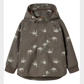 Name It Softshelljakke m. Fleece - NmmAlfa08 - Morel/Rhino