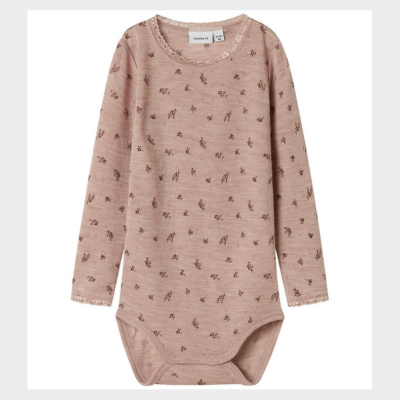 Name It Body l/ - Uld - NmfWang - Shadow Gray/Small flowers