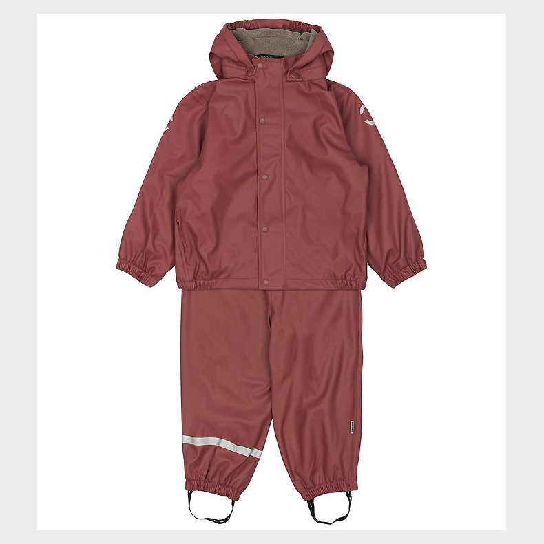 Mikk-Line Regntj m. Fleece - PU - Apple Butter