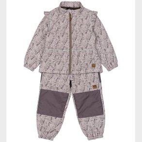 Mikk-Line Termotj - Cloud Gray m. Blomster/Flser