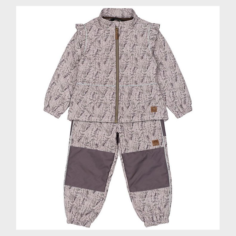 Mikk-Line Termotj - Cloud Gray m. Blomster/Flser