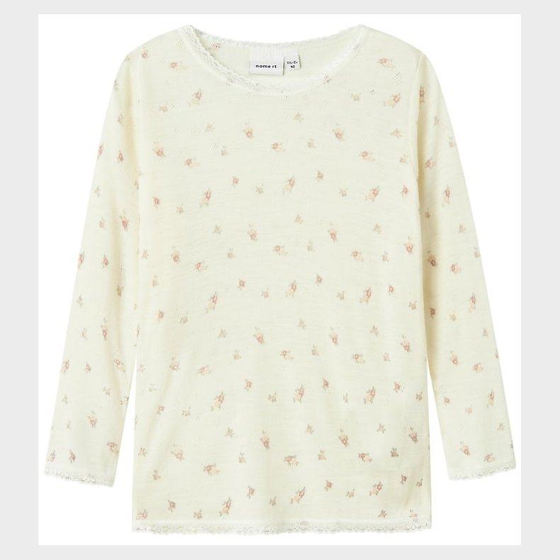 Name It Bluse - Uld - Noos - NmfWang - Snow White/Small flowers