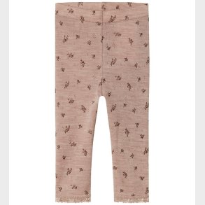 Name It Leggings - Uld - Noos - NbfWang - Shadow Gray/Small flow