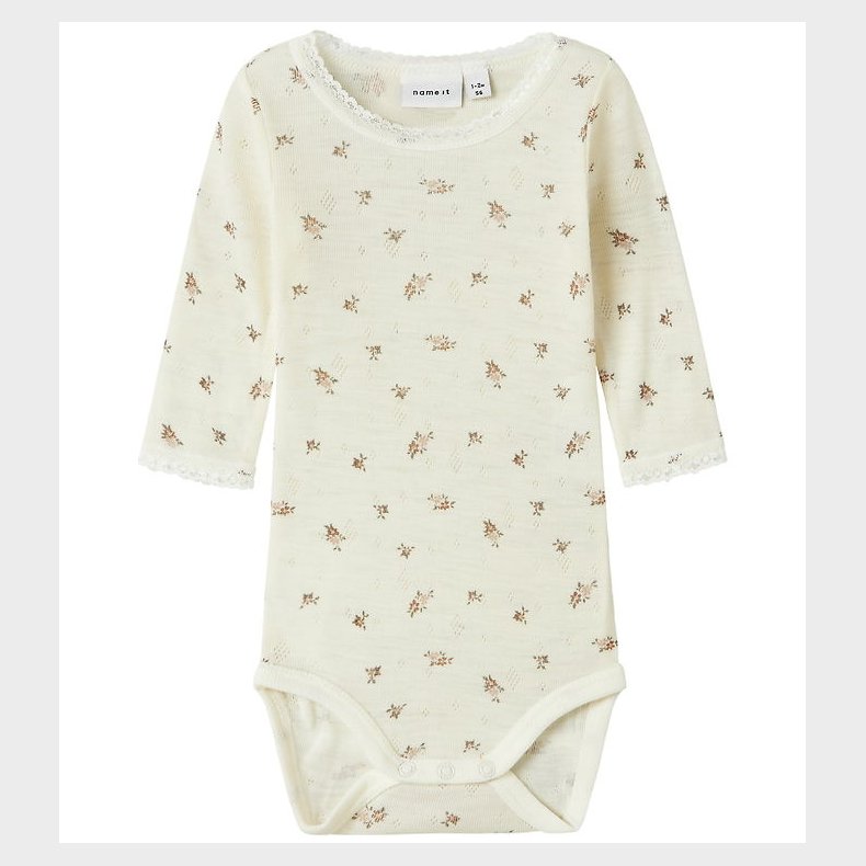 Name It Body l/ - Uld - Noos - NbfWang - Snow White/Small flowe